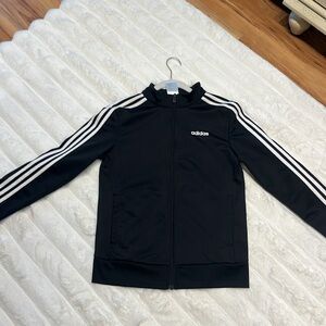 Adidas Black Jacket with White Accents excellent condition